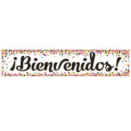 Confetti Bienvenidos (Spanish Welcome) Banner