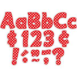 Red Polka Dots Funtastic Font 4" Letters Combo Pack, 208 pieces.