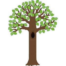 Big Tree with Polka Dot Leaves Bulletin Board Display Set