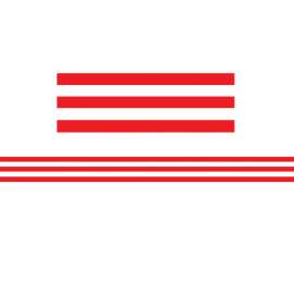 Red and White Stripes Straight Border Trim