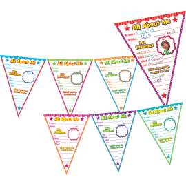 All About Me Pennants Bulletin Board