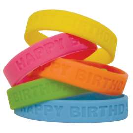 Happy Birthday 2 Wristband Pack, 10/pkg