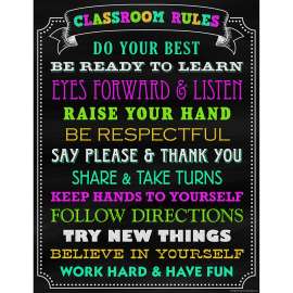 Chalkboard Brights Classroom Rules Chart