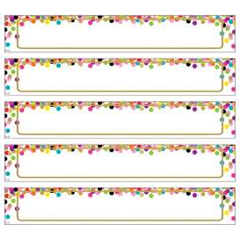 Large Confetti Labels Magnetic Accents