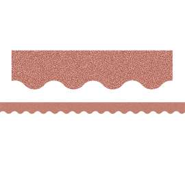 Rose Gold Glitz Scalloped Border Trim