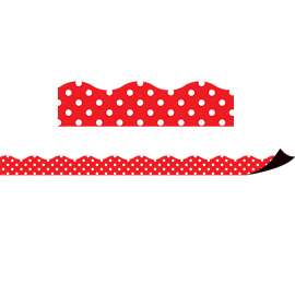 Red Polka Dots Magnetic Border