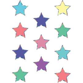 Iridescent Colorful Stars Mini Accents