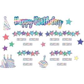 Iridescent Happy Birthday Mini Bulletin Board