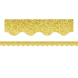 Yellow Sparkle Scalloped Border Trim