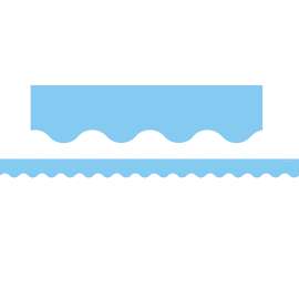 Light Blue Scalloped Border Trim