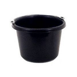 FORTEX-FORTIFLEX N-400-8BX Lightweight Utility Pail, 8 qt Volume, Fortalloy Rubber/Polymer, Black