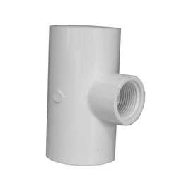 LASCO 402211BC Reducing Pipe Tee, 1-1/2 x 1 in, Slip x FIP, PVC, SCH 40 Schedule