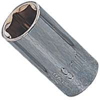 Vulcan MT6490106 Drive Socket, 9 mm Socket, 1/4 in Drive, 6-Point, Chrome Vanadium Steel, Chrome