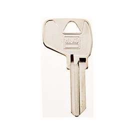 HY-KO 11010MD17 Key Blank, Brass, Nickel, For: Master Cabinet, House Locks and Padlocks