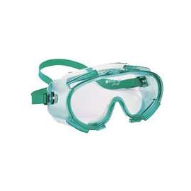 JACKSON SAFETY SAFETY Series 14387 Safety Goggles, Anti-Fog Lens, Polycarbonate Lens, PVC Frame, Green Frame