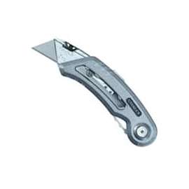 STANLEY 10-813 Utility Knife, 2-7/16 in L Blade, 2 in W Blade, Carbon Steel Blade, Ergonomic Handle, Gray Handle