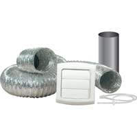 DUNDAS JAFINE ProVent TD48PVKZW Dryer Vent Kit, Polypropylene, White, 12-Piece