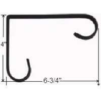 Landscapers Select 46BL Hanging Bracket, 6-3/4 L, Steel, Black, Wall Mount Mounting