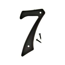 HY-KO PN-29/7 House Number, Character: 7, 4 in H Character, Black Character, Plastic