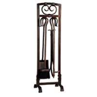 Simple Spaces CPO90501AC3L Fireplace Tool Set, Antique Bronze, 5-Piece