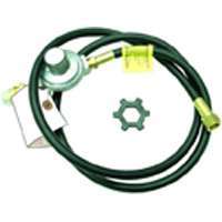 Mr. Heater F273071 Hose and Regulator Assembly, 3/8 in Connection, 5 ft L Hose, Brass