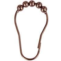 Simple Spaces SD-BH-VB Roller Ball Curtain Hook, Steel, Venetian Bronze, 1-1/2 in W, 3 in H
