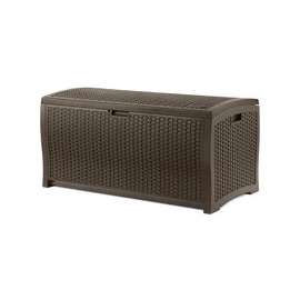 Suncast DBW9200 Deck Box, 50 in W, 25-1/2 in D, 25-1/2 in H, Resin