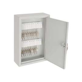 ProSource TS821 Key Box, Keyed Lock, Steel, Light Gray, 7.875 in W, 11.75 in H, 3.125 in D