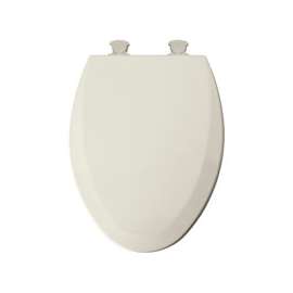 Mayfair 141EC 346/146EC Toilet Seat, Elongated, Wood, Biscuit, Twist Hinge