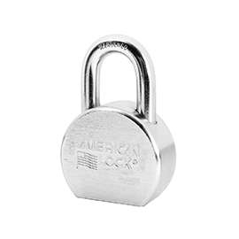 American Lock A700D Padlock, Keyed Different Key, 7/16 in Dia Shackle, 1-1/6 in H Shackle, Steel Body, Chrome
