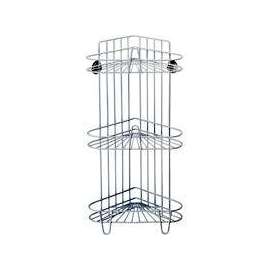 Simple Spaces SS-SC3-29-PE-3L Shower Caddy, 3-Shelf, 11-5/8 in OAW, 23-1/4 in OAH, 8-1/4 in OAD, 10 lb