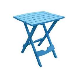 Adams Quik-Fold 8500-21-3735 Side Table, Rectangular, Polypropylene, Pool Blue