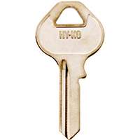 HY-KO 11010M16 Key Blank, Brass, Nickel, For: Master Locks and Padlocks