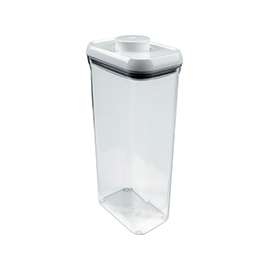 OXO 1071394 Pop Container, 3.4 qt Capacity, Rectangular, Plastic/Silicone, Clear