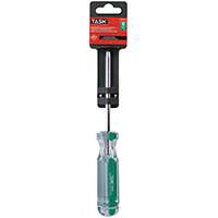 TASK T50442C Screwdriver, #1 Drive, Robertson Drive, 4 in L Shank, Cellulose Acetate Handle, Hard Grip Handle