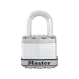Master Lock Magnum Series M1XKAD Padlock, Keyed Different Key, 5/16 in Dia Shackle, Tough-Cut Boron Carbide Shackle