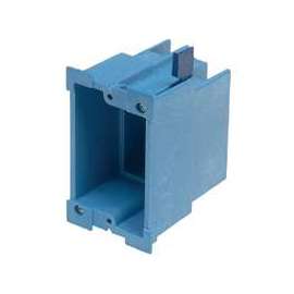 Carlon BH118R Outlet Box, 1 -Gang, PVC, Blue, Clamp Mounting