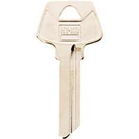 HY-KO 11010S23 Key Blank, Brass, Nickel, For: Sargent Cabinet, House Locks and Padlocks