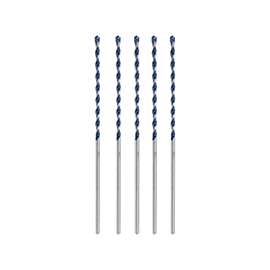 Bosch HCBG0205T Hammer Drill Bit Set, 5/32 in Dia, 6 in OAL, Milled Flute, 5/32 in Dia Shank, Hex Shank