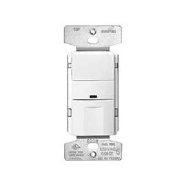 Eaton Wiring Devices OS306U-W-K Motion Sensor Switch, 120 V, 1 -Pole, Motion Sensor, 180 deg Sensing, White