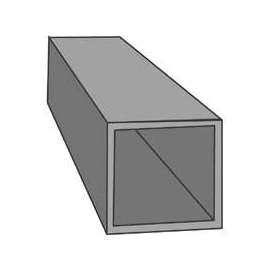 K & S 8155 Decorative Metal Tube, Square, 12 in L, 1/4 in W, 0.014 in Wall, Brass