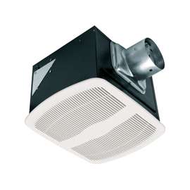 Air King AKLS Series AK110LS Exhaust Fan, 9-3/8 in L, 10-7/8 in W, 0.3 A, 115/120 V, 100 cfm Air, Metal