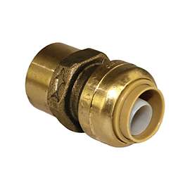SharkBite U068LFA Reducing Connector, 1/2 x 3/4 in, FNPT, Brass, 200 psi Pressure