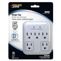 PowerZone OR802155 Tap Surge Protector, 15 A, Gray & White