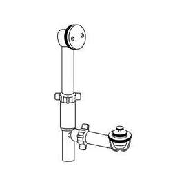 Moen 90530 Tub Drain, PVC, White, Chrome, For: 14 in and 16 in Tubs