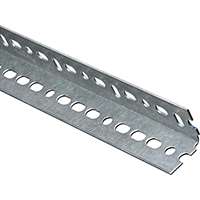 Stanley Hardware 4020BC Series N182-758 Slotted Angle Stock, 1-1/2 in L Leg, 24 in L, 14 ga Thick, Steel, Galvanized