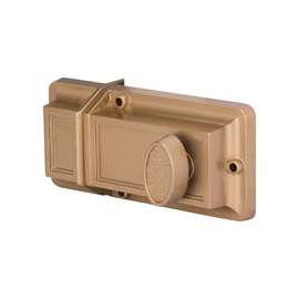 ProSource Rim Deadlock, Keyed Different Key, Brass, Brass, KW1 Keyway, 1-2-3/8 in Thick Door