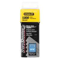 STANLEY TRA709T Staple, 27/64 in W Crown, 9/16 in L Leg, Steel, Galvanized, 24 ga Gauge