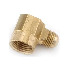 Anderson Metals 754050-1012 Tube Elbow, 5/8 x 3/4 in, 90 deg Angle, Brass, 650 psi Pressure