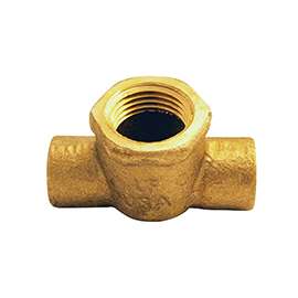 EPC 10156962 Pipe Tee, 3/4 in, Sweat x Sweat x Female, Copper